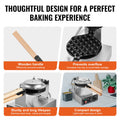 Commercial Bubble Waffle Maker 1400W Egg Puff Machine Stainless Steel
