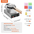Commercial Bubble Waffle Maker 1400W Egg Puff Machine Stainless Steel
