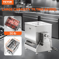 Meat Mixer Manual 30L Tilt Tank Stainless Steel Sausage Ground Beef