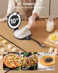 Tortilla Press 250mm Cast Iron Roti Maker Heavy Duty Taco Pataconera