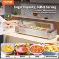 Commercial Electric Food Warmer 6x5Qt Buffet Glass Shield