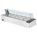 Commercial Electric Food Warmer 6x5Qt Buffet Glass Shield