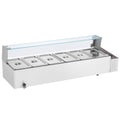 Commercial Electric Food Warmer 6x5Qt Buffet Glass Shield