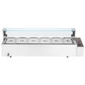 Commercial Electric Food Warmer 6x5Qt Buffet Glass Shield