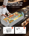 Devanti 9-Pan 1500W Commercial Food Warmer Bain Marie Stainless Steel