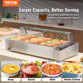 Commercial Electric Food Warmer 9x5Qt Buffet Glass Shield