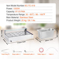 Commercial Electric Food Warmer 9x5Qt Buffet Glass Shield