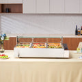 Commercial Electric Food Warmer 9x5Qt Buffet Glass Shield