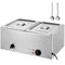 Commercial Food Warmer, 2-Pan Electric Steam Table, 1200W Professional Countertop Stainless Steel Buffet Bain Marie with 30-85°C Temp Control for Catering, Buffet, Parties, Restaurants