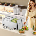 Devanti 2-Pan Electric Steam Table Warmer 1200W Bain Marie