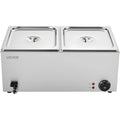 Devanti 2-Pan Electric Steam Table Warmer 1200W Bain Marie