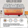 16.5L Electric Food Warmer 3-Pan Bain Marie 1200W Stainless Steel
