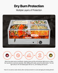 Commercial 1500W Food Warmer 4-Pan Stainless Steel Bain Marie