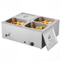 Commercial 1500W Food Warmer 4-Pan Stainless Steel Bain Marie