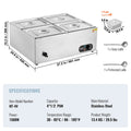 Commercial Electric Buffet Food Warmer 4x8Qt Bain Marie