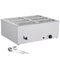 Commercial Food Warmer, 1500W Electric Stainless Steel Steam Food Warmer with Lid, 6-Pan Fast Heating Countertop Buffet Bain Marie with Soup & Perforated Ladles, for Catering, Restaurant, Party