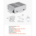 Commercial Food Warmer, 1500W Electric Stainless Steel Steam Food Warmer with Lid, 6-Pan Fast Heating Countertop Buffet Bain Marie with Soup & Perforated Ladles, for Catering, Restaurant, Party