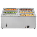 Commercial Food Warmer 1500W Stainless Steel 6-Pan Bain Marie