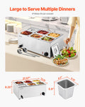VEVOR Devanti 6-Pan Electric Steam Table Warmer 1200W Bain Marie
