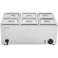 VEVOR Devanti 6-Pan Electric Steam Table Warmer 1200W Bain Marie