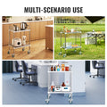 Stainless Steel 2-Shelf Rolling Cart Lab Dental Utility Swivel Casters