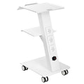 Dental Lab Mobile Rolling Cart 3 Layers with Socket Trolley