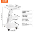 Dental Lab Mobile Rolling Cart 3 Layers with Socket Trolley