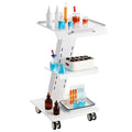 Dental Lab Mobile Rolling Cart 3 Layers with Socket Trolley