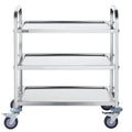 Stainless Steel 3 Layer Lab Utility Cart 181kg Medical Kitchen