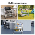 Stainless Steel 3 Layer Lab Utility Cart 181kg Medical Kitchen