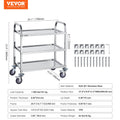Stainless Steel 3 Layer Lab Utility Cart 181kg Medical Kitchen