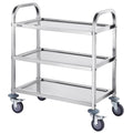 Stainless Steel 3 Layer Lab Utility Cart 181kg Medical Kitchen