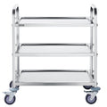 Stainless Steel 3 Layer Lab Utility Cart 181kg Medical Kitchen