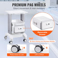 2 Tier Medical Cart Mobile Lab Cart Drawer White 80cm