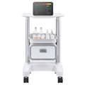 2 Tier Medical Cart Mobile Lab Cart Drawer White 80cm
