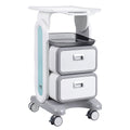 3 Tier Lab Cart with Drawers Mobile Medical ABS Utility White