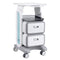 3 Tier Lab Cart with Drawers Mobile Medical ABS Utility White