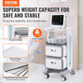 3 Tier Lab Cart with Drawers Mobile Medical ABS Utility White