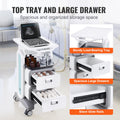 3 Tier Lab Cart with Drawers Mobile Medical ABS Utility White