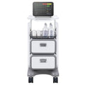 3 Tier Lab Cart with Drawers Mobile Medical ABS Utility White