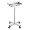 Stainless Steel Mayo Removable Tray Medical Adjustable Height Wheels 35lbs Capacity