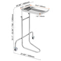 Stainless Steel Lab Cart with Single Tray & 2 Silent Wheels for Lab Clinic