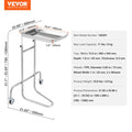 Stainless Steel Lab Cart Single Tray 2 Silent Wheels Clinic