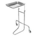 Stainless Steel Lab Cart Single Tray 2 Silent Wheels Clinic