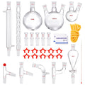 Distillation Kit 1000ml Borosilicate Glassware 29pcs Lab Equipment