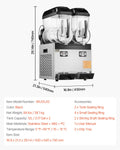 Devanti 12L Commercial Slushy Machine Margarita Frozen Drink Maker