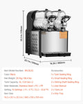 Commercial Slushy Machine 3L Frozen Drink Margarita Smoothie Maker