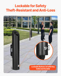 Cigarette Butt Receptacle, Stainless Steel Cylinder Cigarette Butt Container, Wall Mounted and Weatherproof Outdoor Cigarette Butt Disposal for Garden, Office, Restaurant, Hotel, Bar, Black