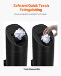 Stainless Steel Wall Mount Cigarette Butt Bin Weatherproof Black