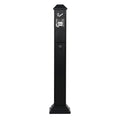 Cigarette Butt Receptacle, Weatherproof Cigarette Butt Container with 4 Disposal Openings & Top Cover, Freestanding Outdoor Cigarette Butt Disposal for Garden, Office, Restaurant, Hotel, Black